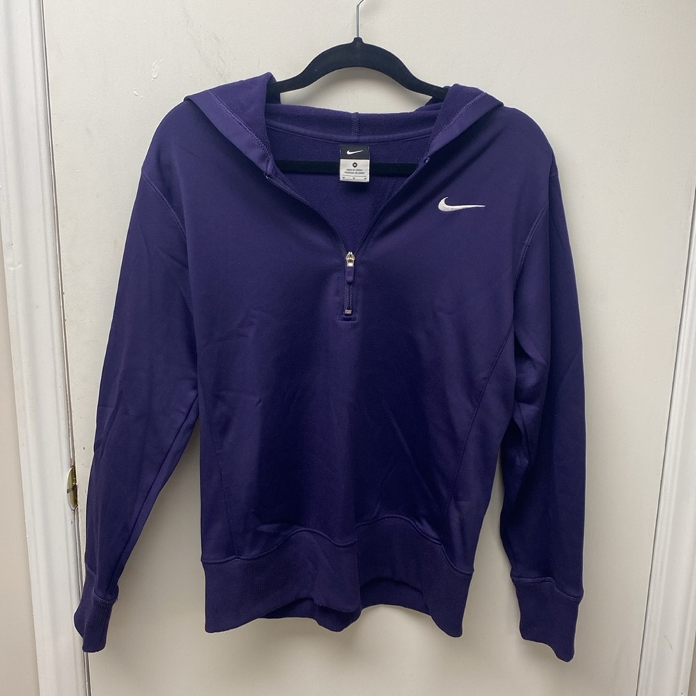 Nike Half Zip Pullover Hoodie in Deep Purple Size Medium